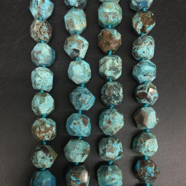 Blue Ocean Jasper Freeform Faceted Nugget Beads,Natural Jasper pendants Tiny slice necklaces Craft  Bulk 16-18x16-18mm