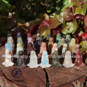 1.5&quot; Goddess Gaia Statue Crafts Decoration,Healing Crystal Mother Earth Figurine Home Decor,Hand Carved Gemstone Maame Asaase Sculpture Gift