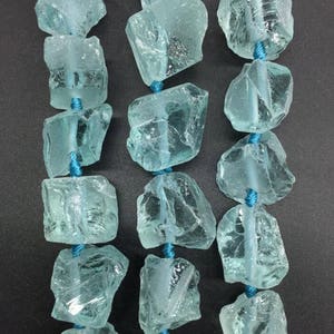 Wholesale Rough Natural Blue crystal quartz freeform nugget beads,Raw Blue crystal Pendant Necklace Jewelry Crafts,Approx 15pcs