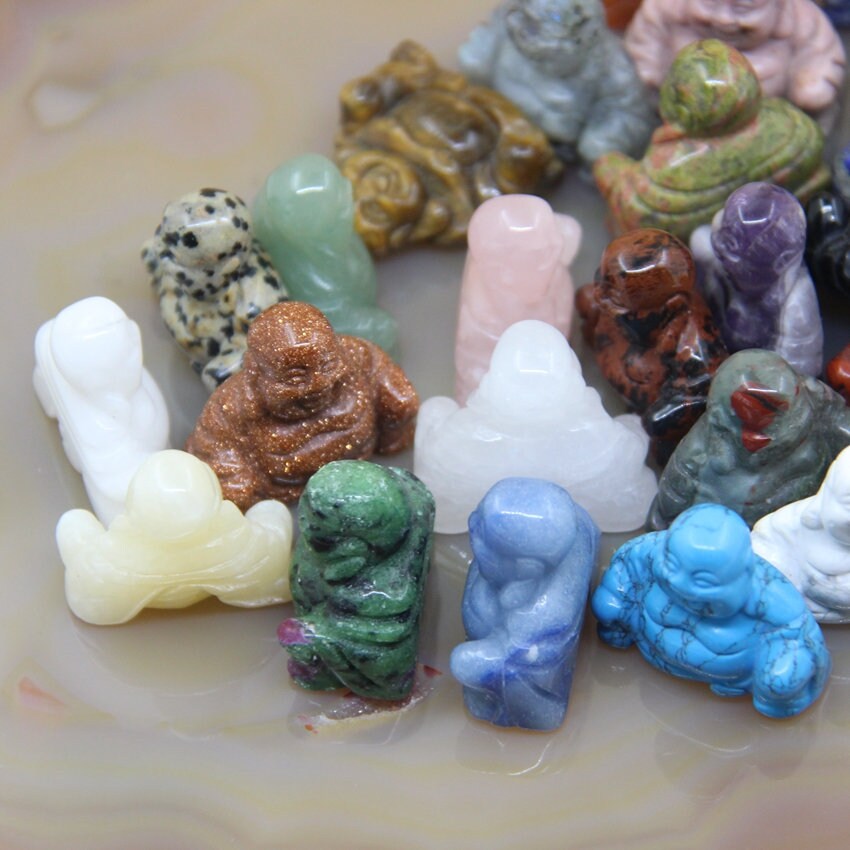 23 Gemstone Choice1.2 Carved Buddha - Etsy