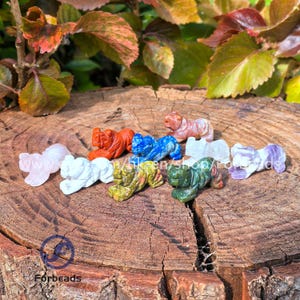 1Inch Mini Tiger Statue Home Decoration,Reiki Healing Crystal Quartz Carved Tiger Figurine,Amethyst Agate Lapis Unakite Animal Kids Gifts