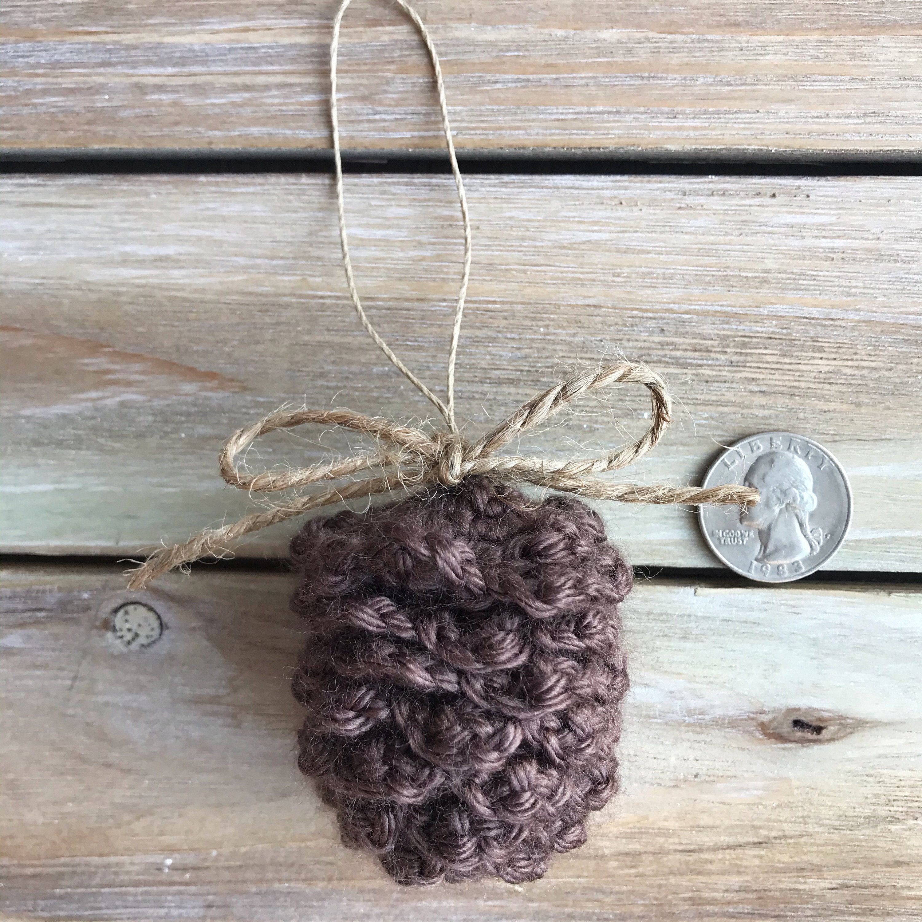 Crochet PIne cone Ornamentrustic christmas decorfarmhouse Etsy 日本