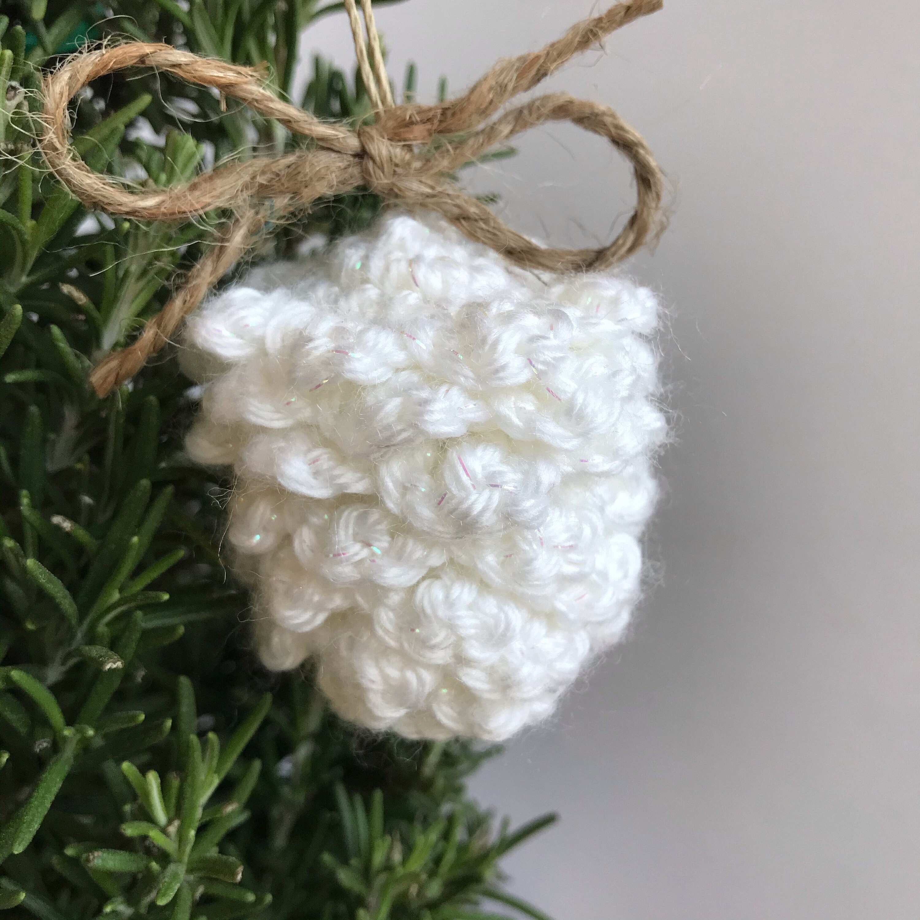 Crochet PIne cone Ornamentrustic christmas decorfarmhouse Etsy 日本