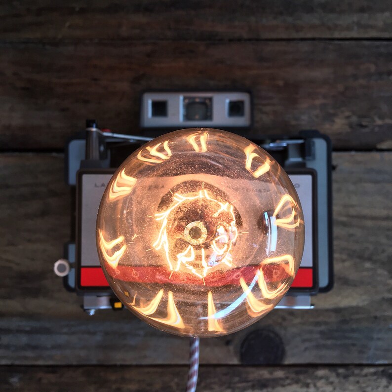 Vintage industrial Polaroid lamp Vintage industrial Polaroid lamp