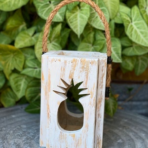 Rustic Pineapple Lantern,Wedding centerpieces,housewarming gift,pineapple lover gift,wedding gift,pineapple lantern,friend gift,best seller image 4