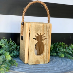 Rustic Pineapple Lantern,Wedding centerpieces,housewarming gift,pineapple lover gift,wedding gift,pineapple lantern,friend gift,best seller image 3