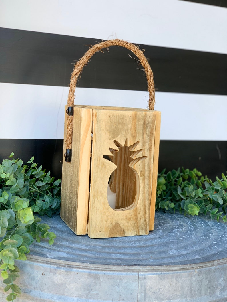 Rustic Pineapple Lantern,Wedding centerpieces,housewarming gift,pineapple lover gift,wedding gift,pineapple lantern,friend gift,best seller image 3