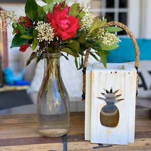 Rustic Pineapple Lantern,Wedding centerpieces,housewarming gift,pineapple lover gift,wedding gift,pineapple lantern,friend gift,best seller image 1