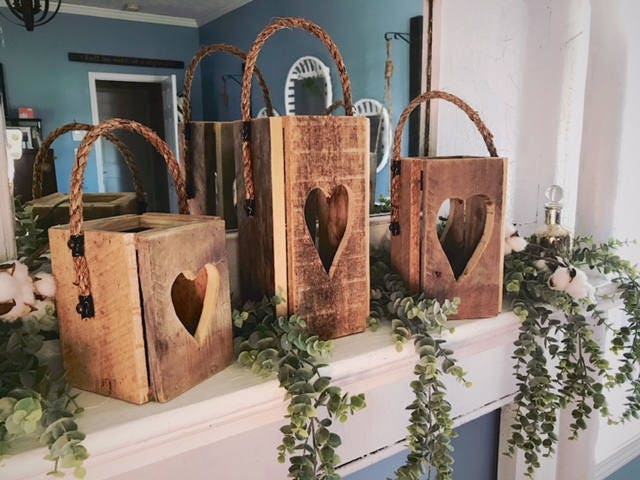 BEST SELLER,Heart Candle Lanterns set of 3,Wedding Centerpieces,Valen…