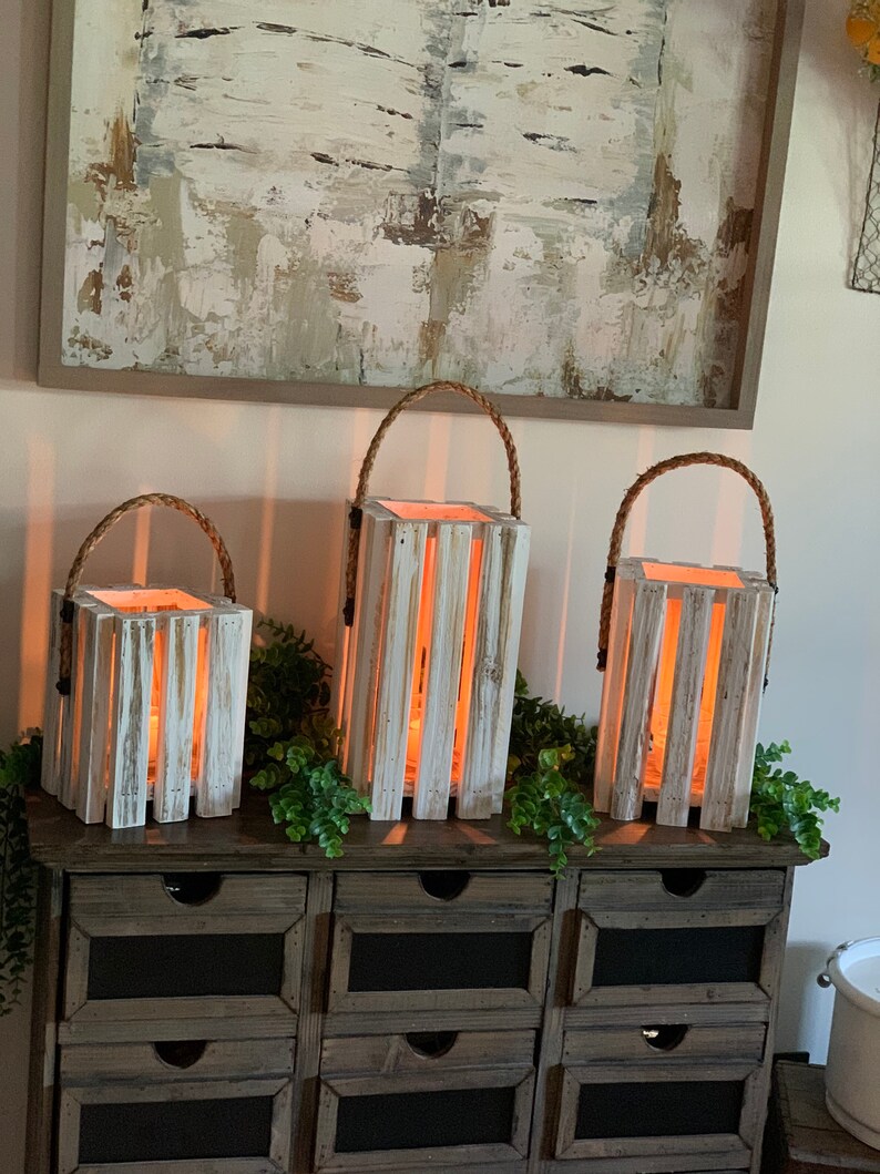 Lantern Candle Holders Set of 3HomeBeach themed Etsy Nederland