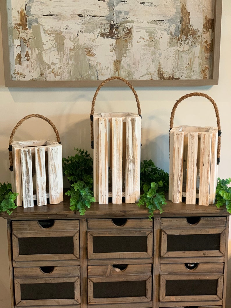 Lantern Candle Holders Set of 3homebeach Themed Etsy UK