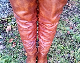 Stivali in nappa alti alla coscia - leather boots cuissardes