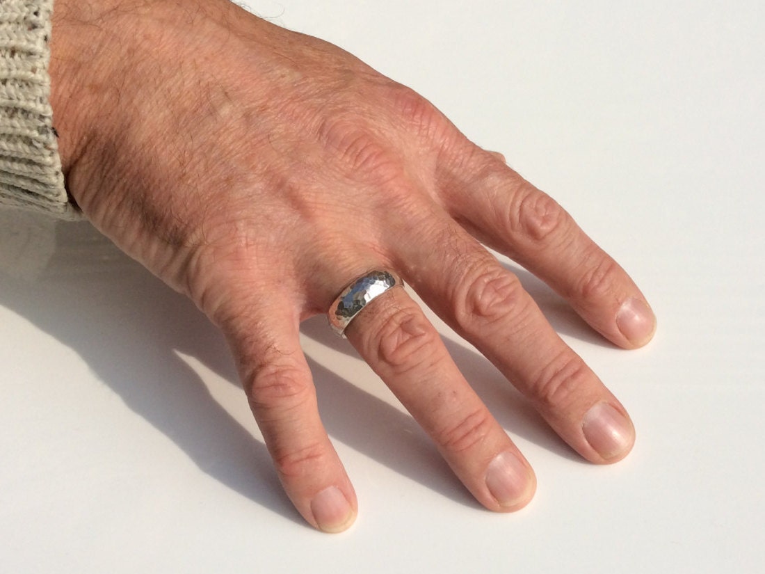 Heavier weight high quality sterling silver hammerfinish Etsy