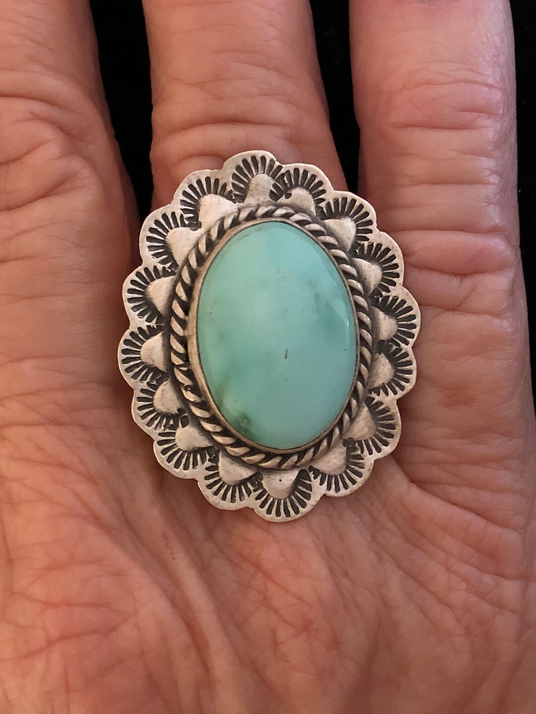 It Bessie Keets Navajo Turquoise Ring Size 7 main image 1