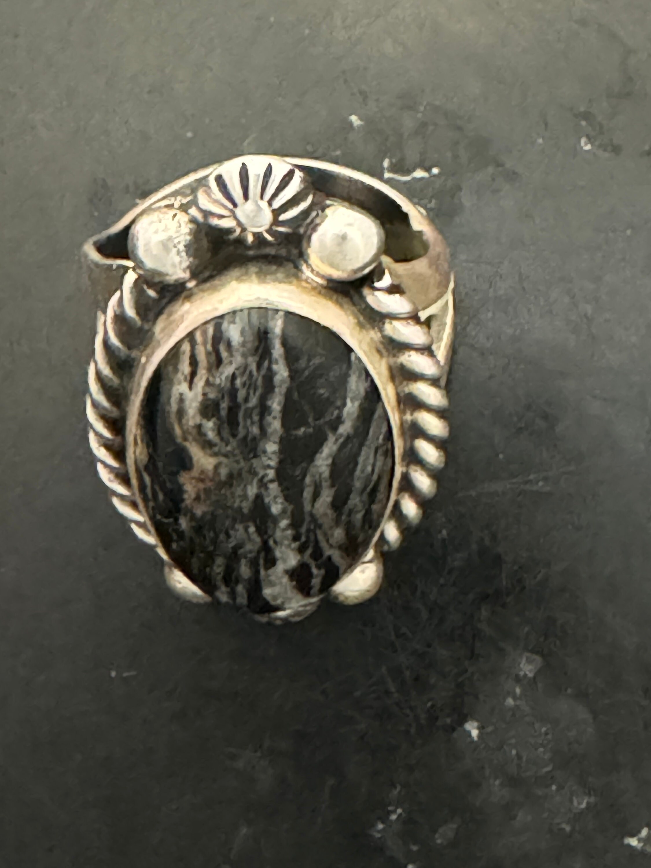 Navajo Elaine Sam White Buffalo Sterling Silver Ring Size 8 - Etsy