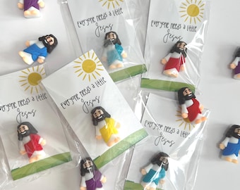 Mini Jesus Figurine Gift Set: Pocket Card | Religious Keepsake | Everyone needs Jesus