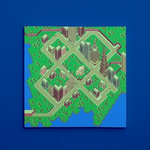EarthBound, kaart aan vier zijden (20" x 20") - canvas wrap print