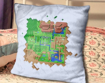 Legend of Zelda: A Link to the Past, Map of Hyrule, 20" Spun Polyester Pillow