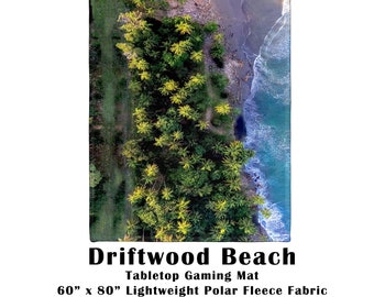 Driftwood Beach Tabletop Battle Gaming War Mat  60" x 80" Polar Fleece