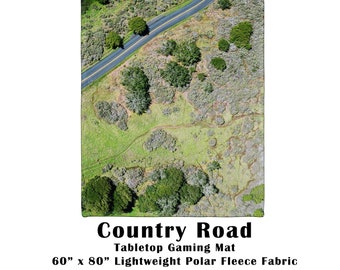 Country Road Tabletop Battle Gaming War Mat  60" x 80" Polar Fleece