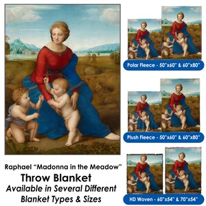 Raphael&#39;s &quot;Madonna in the Meadow&quot; - Throw Blanket / Tapestry Wall Hanging