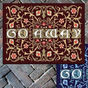 Go Away Welcome Mat, 24&quot; x 36&quot; Doormat Rug