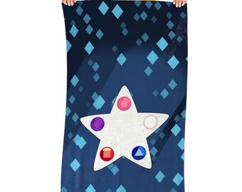 Crystal Gem Star - Microfiber Beach Towel