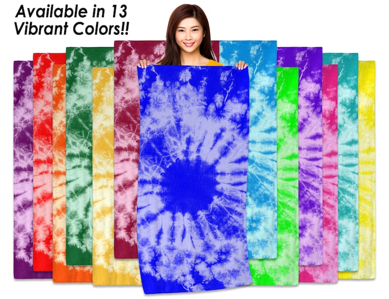 Tiedye Pattern 30 X 60 Microfiber Beach Towel Etsy