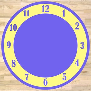 Big Comfy Clock 60&quot; Round Rug -OR- Beach Towel