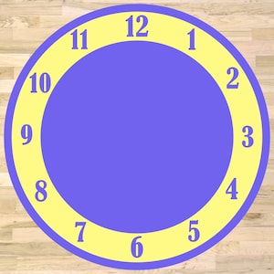 Big Comfy Clock 60" Round Rug -OR- Beach Towel