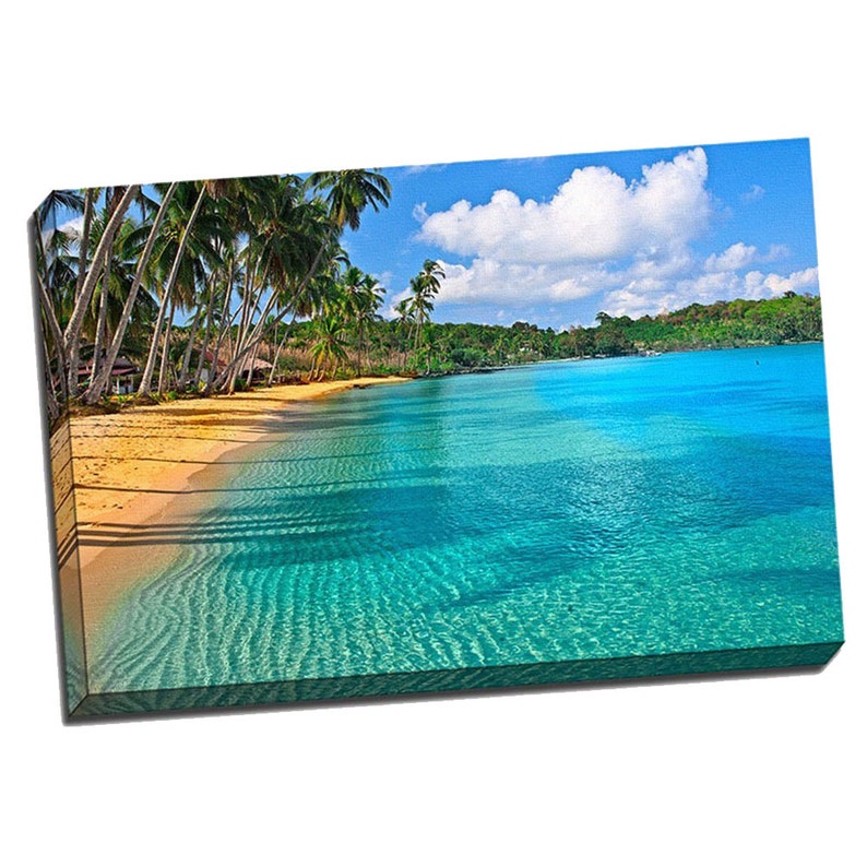 Paradise Beach Canvas Gallery Wrap Photo Print CLEARANCE image 1