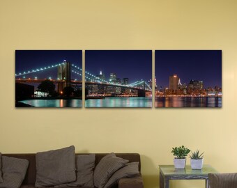 Brooklyn Bridge, Bundle of Three (8" x 10") - Canvas Wrap Print