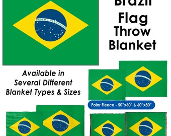 Brazil Flag Throw Blanket / Tapestry Wall Hanging