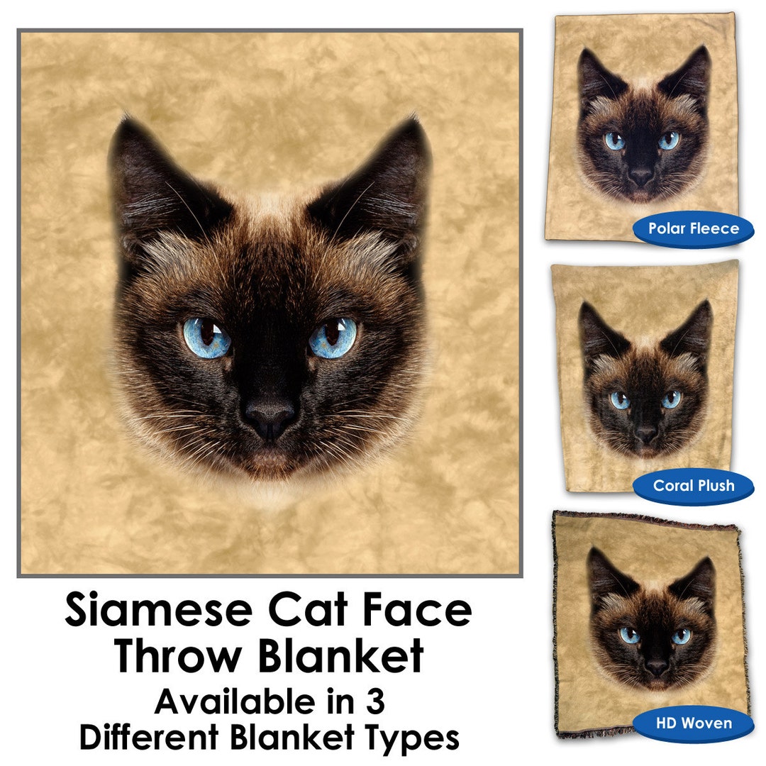 Buy Siamese Cat Face Throw Blanket Tapestry Wall Hanging Online in India 