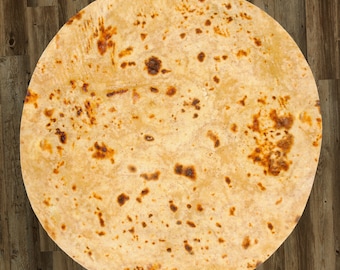 Corn Tortilla 60" Round Microfiber Beach Towel -OR- Area Rug
