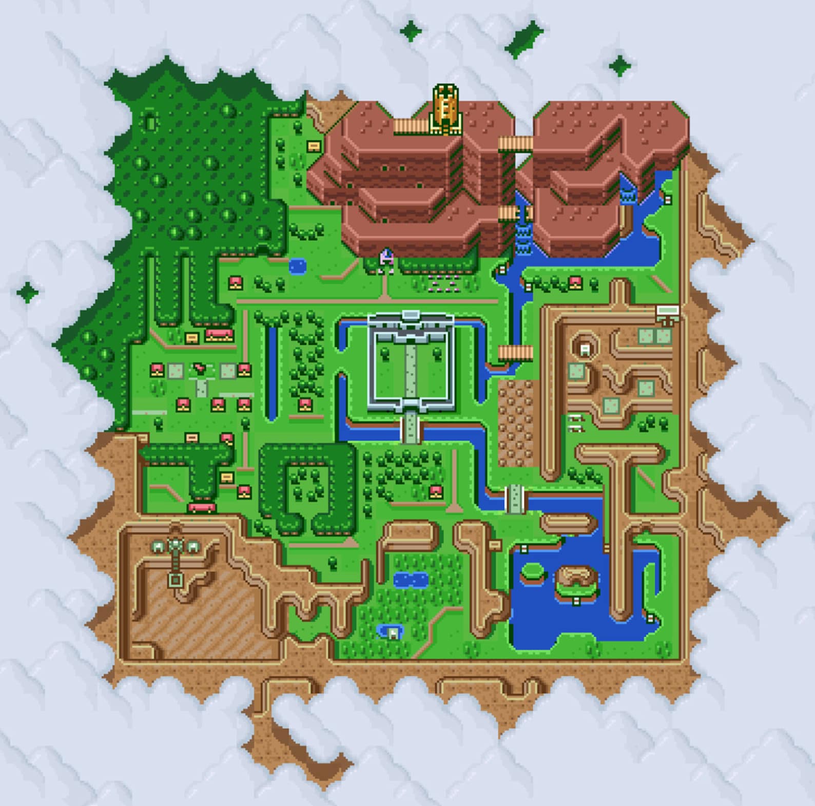 Legend of Zelda A Link to the Past Map of Hyrule 16 x Etsy Legend of Zelda A Link to the Past Map of Hyrule 16 x Etsy