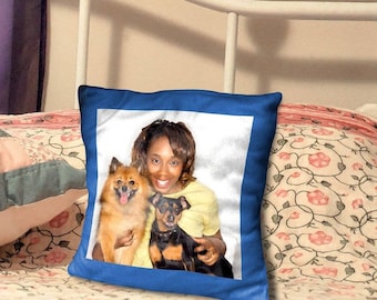 Personalized Polyester Photo-Pillow (double-sided available)