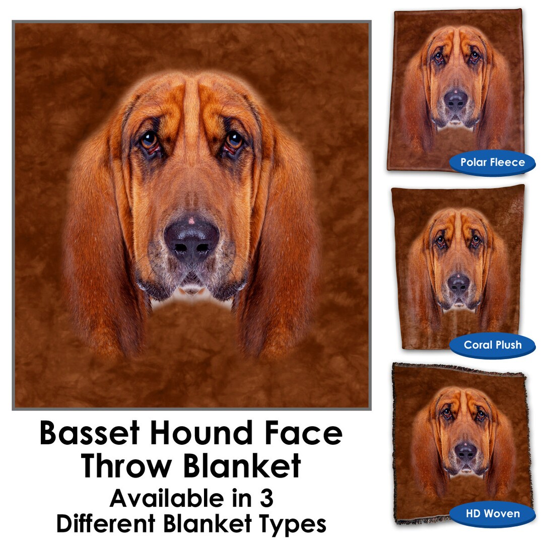 Basset Hound Face Throw Blanket Tapestry Wall Hanging Etsy Canada