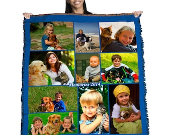 HD Woven Photo Collage Blanket