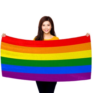 LGBTQ Pride Flag 30&quot; x 60&quot; Microfiber Beach Towel