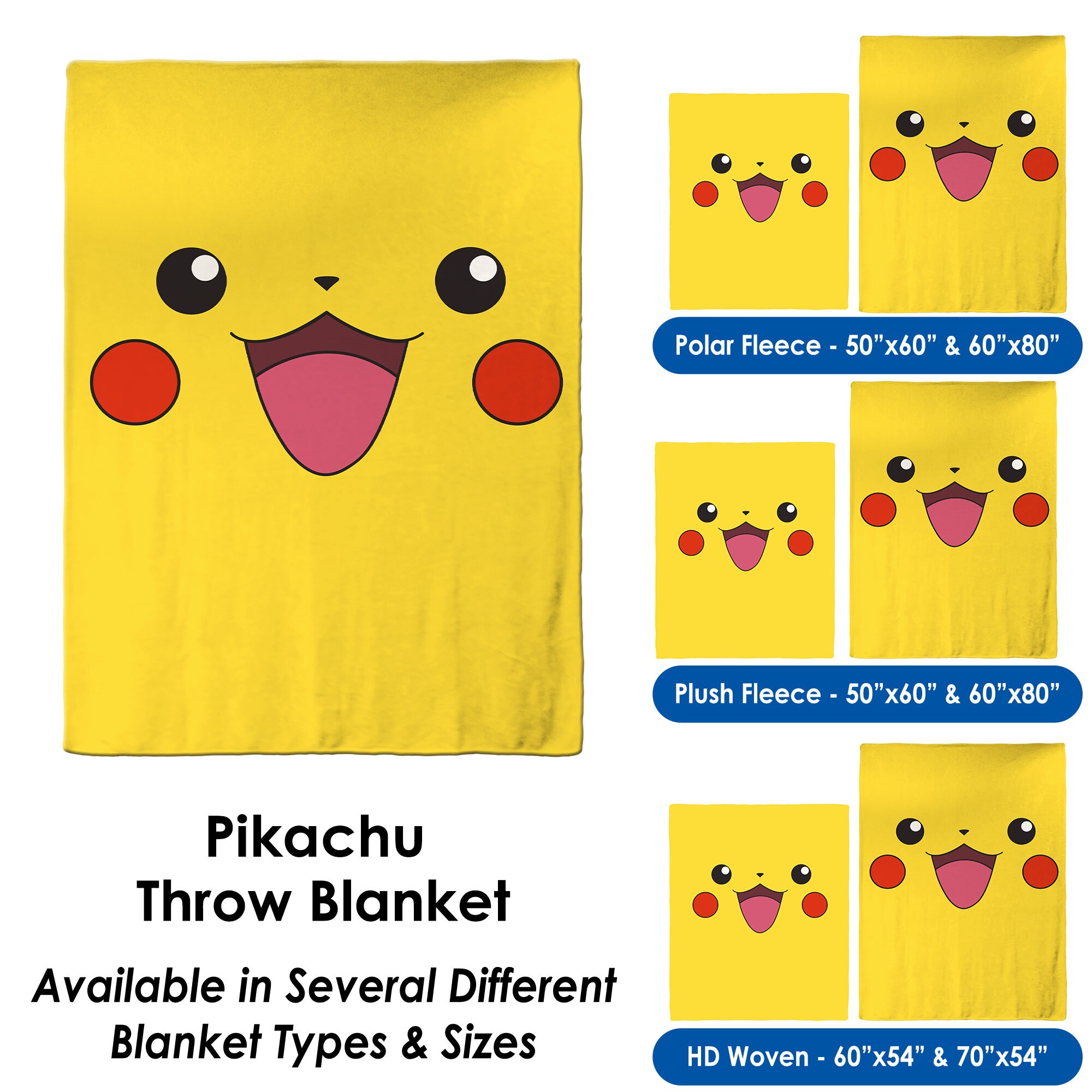 Pikachu Pokemon Throw Blanket
