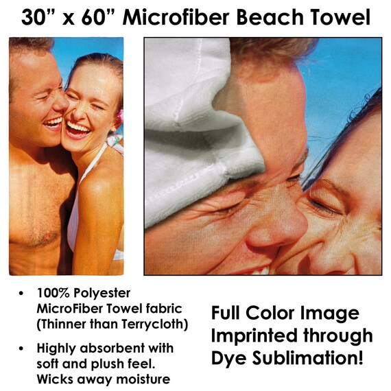 Full Color Sublimation Beach Towel 30x60