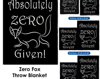 Zero Fox - Throw Blanket / Tapestry Wall Hanging