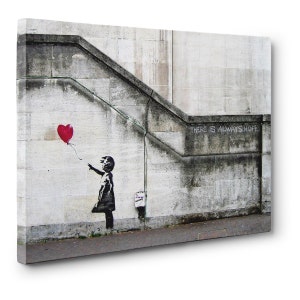 Banksy, &quot;There Is Always Hope&quot; - Canvas Gallery Wrap Reproduction Print