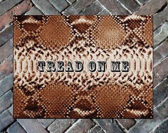 Tread On Me Welcome Mat, 24" x 36" Doormat Rug