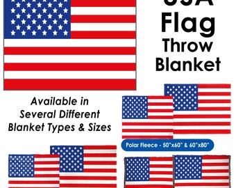 USA Flag Throw Blanket / Tapestry Wall Hanging
