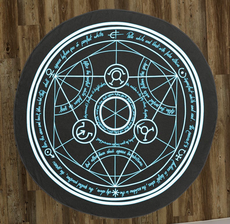 Fma Transmutation Circle 60 Round Microfiber Beach Towel