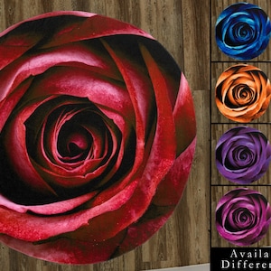 Close-Up of a Rose Blossom, 60&quot; Round Rug -OR- Beach Towel