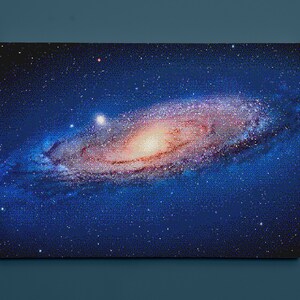 The Andromeda Galaxy for NES, Pixel Art (12&quot; x 18&quot;) - Canvas Wrap Print