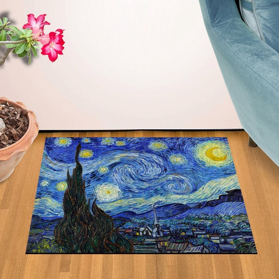 星月夜 The starry night Van Gogh プレイマット OMA Amazon｜ゴッホ「星月夜」( 1888 ) Glossyポスター 48